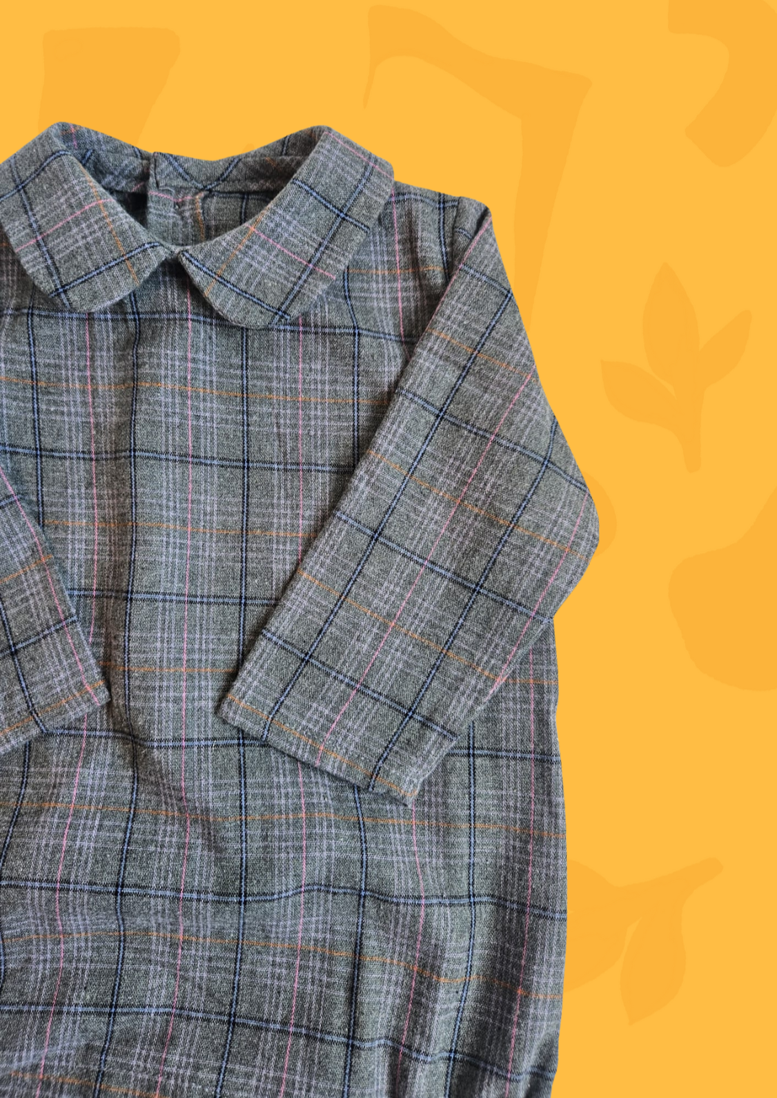 Pelele de cuadros gris