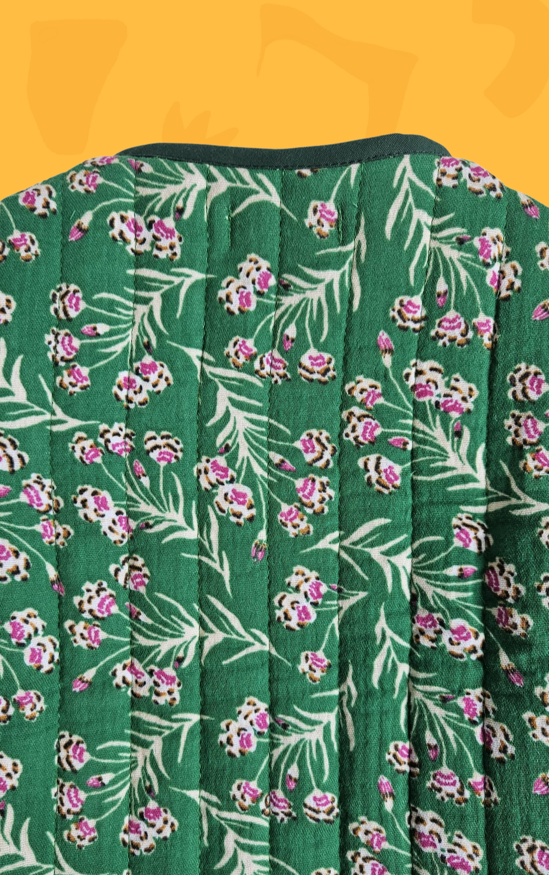 Chaqueta acolchada Flores Bebé