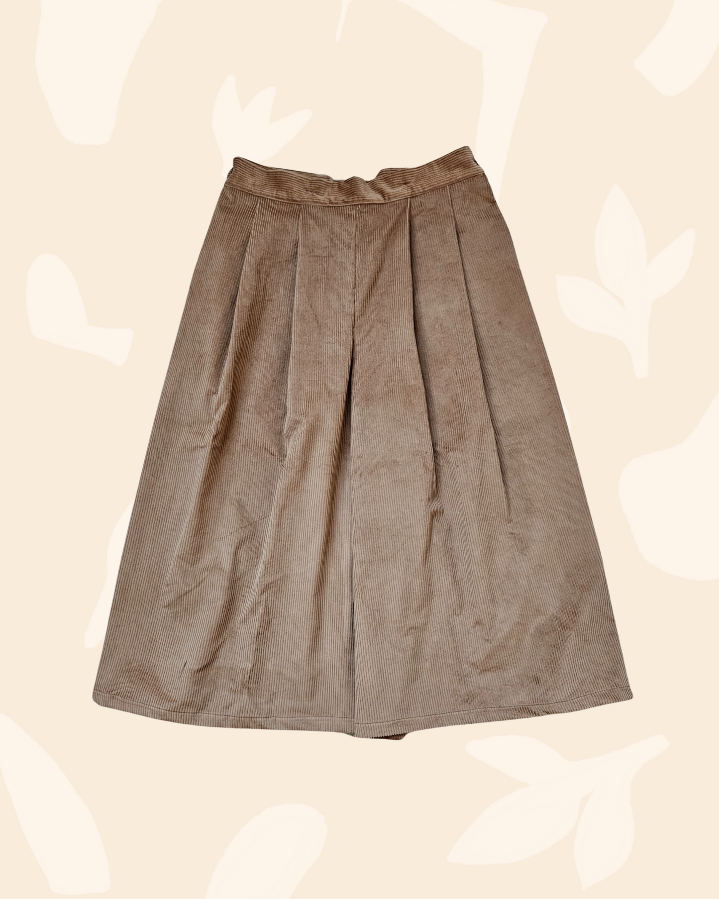 Falda pantalón pana tabaco Mujer