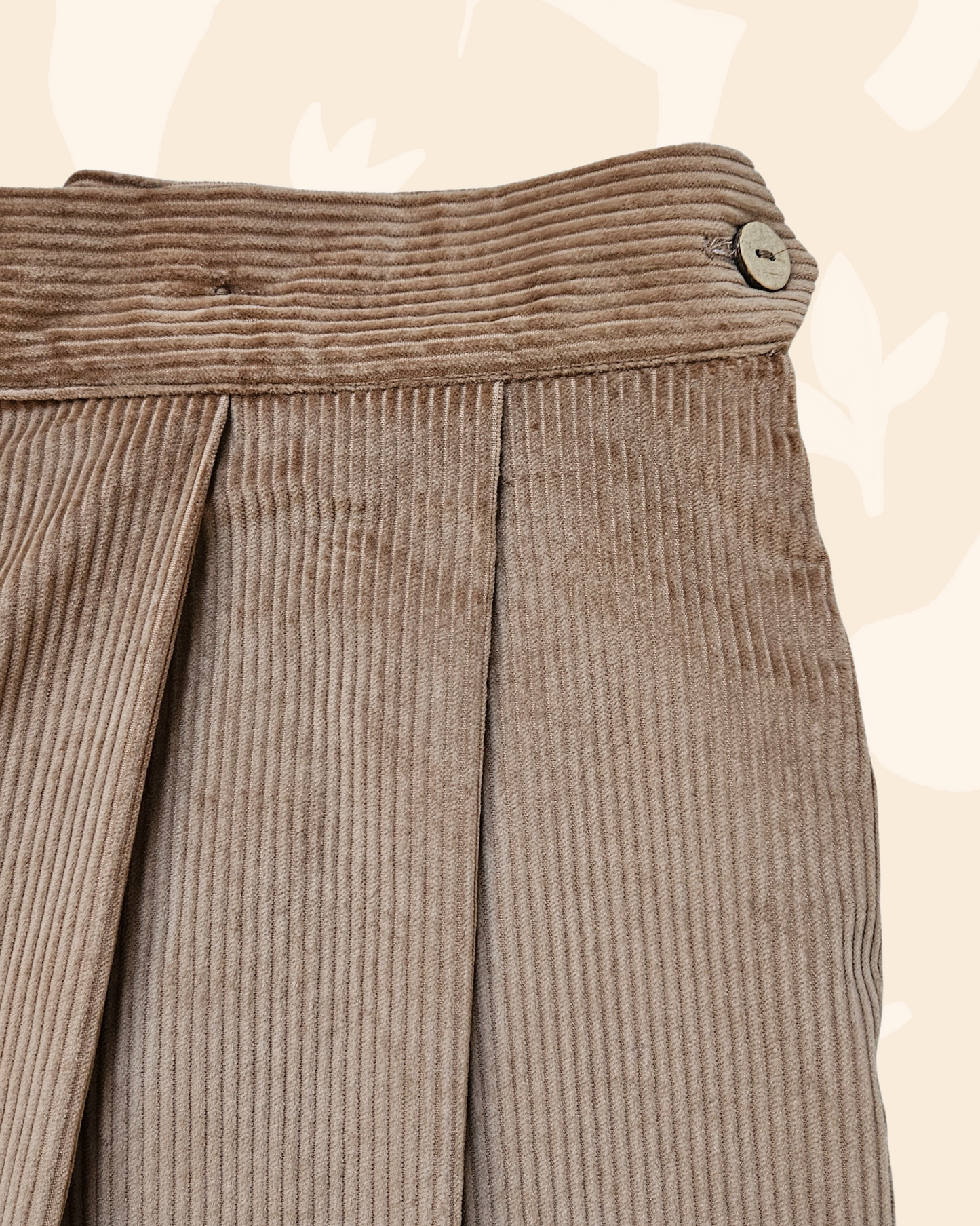 Falda pantalón pana tabaco Mujer