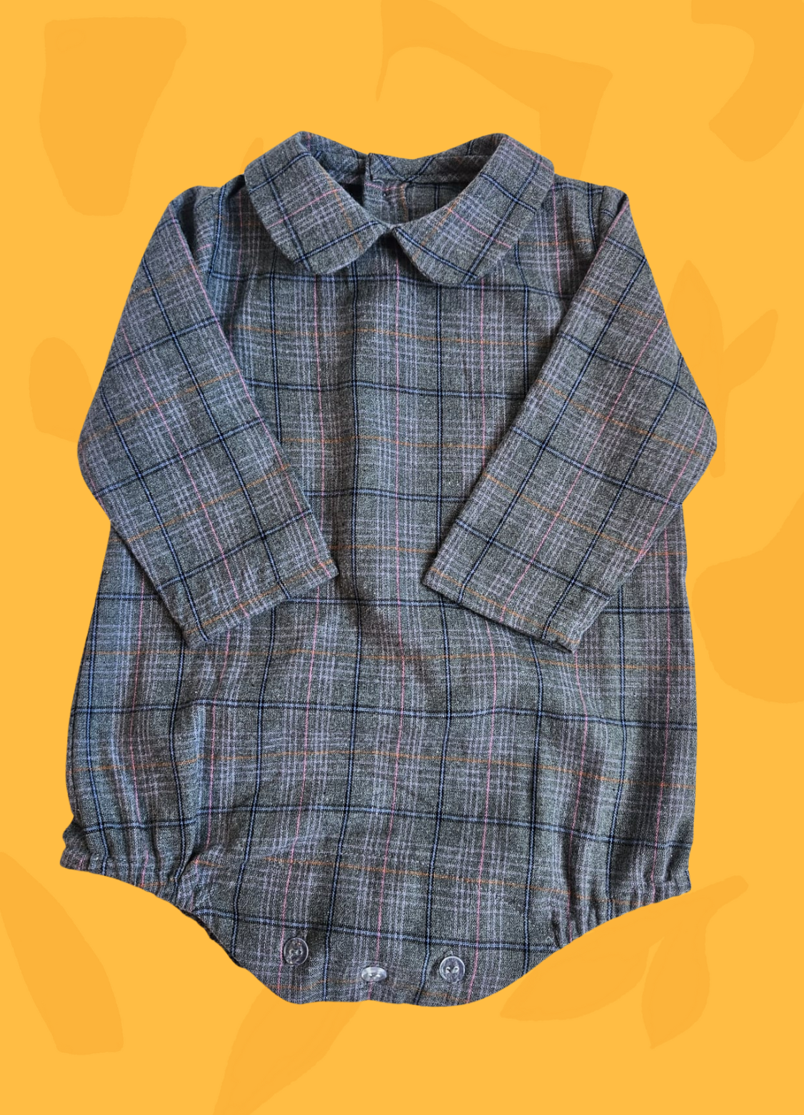 Pelele de cuadros gris