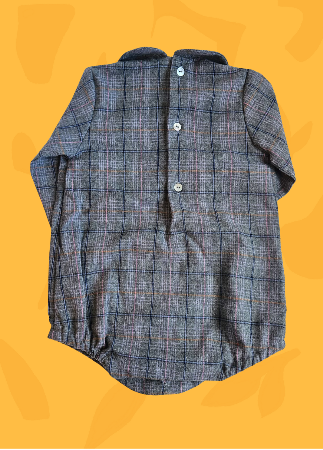 Pelele de cuadros gris